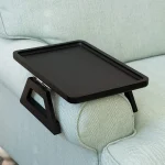 New Sofa Arm Tray Table Portable Couch Arm Clip On Tray Space Saving Wooden Sofa Arm 1