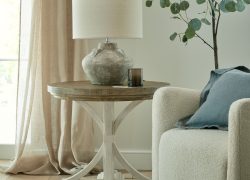 Sleek and Stylish Rounded Wood Occasional Table 4